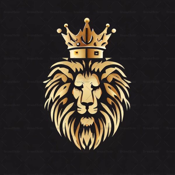Majestätischer Löwe und Krone